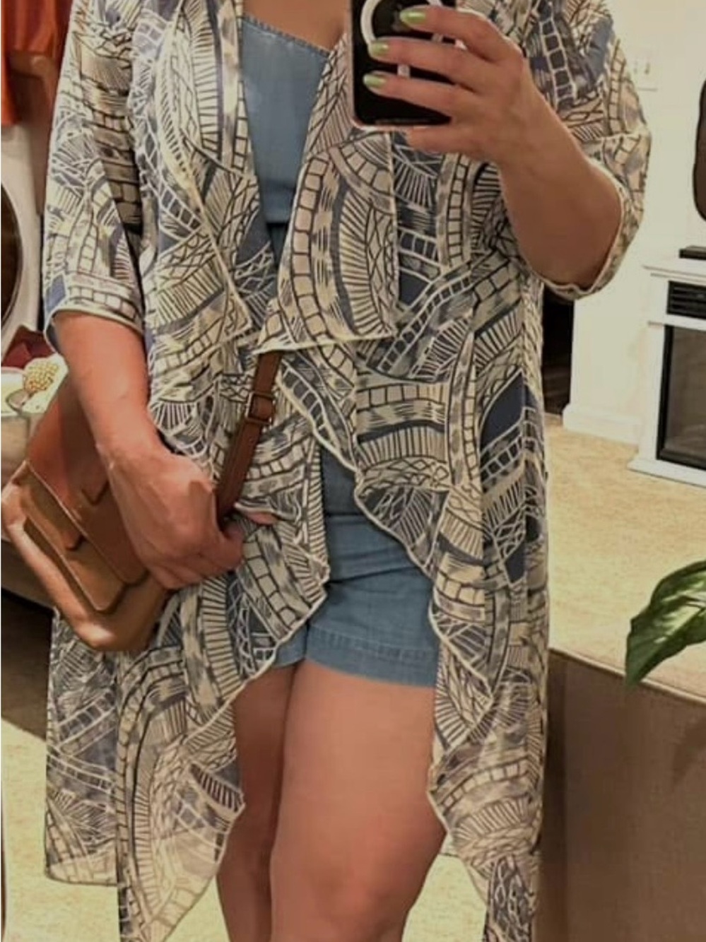 LOFT Light Blue Denim Romper with Adjustable Straps